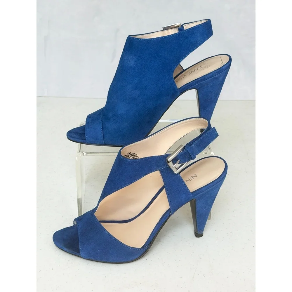 Nine West blue suede